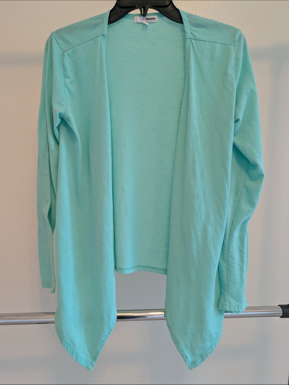 Aqua Open-Front Women’s Cardigan